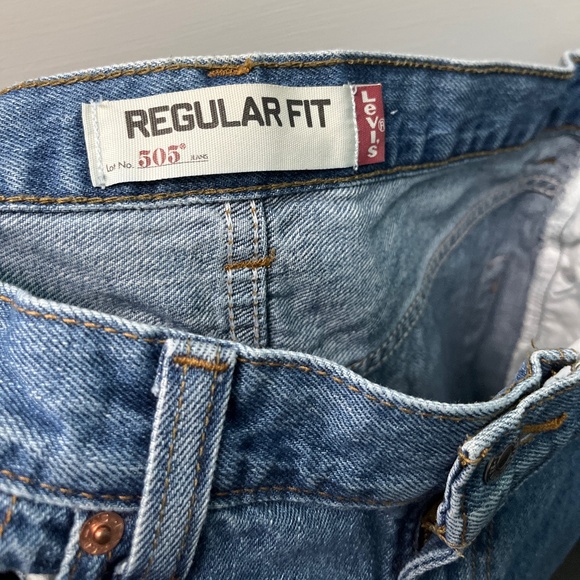 Levi’s 505 blue jeans men’s size 34 30 - Picture 4 of 5